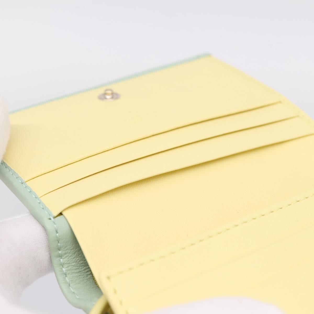 GUCCI GG Marmont Bifold Wallet Leather Green 790055 Auth BA15223M