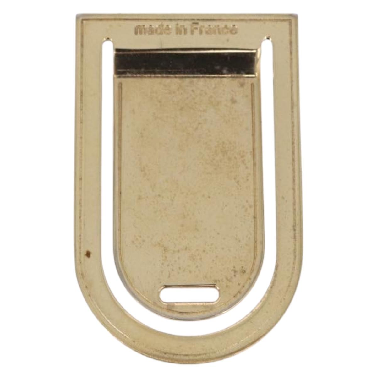 LOUIS VUITTON Pansavie Porto Address Money Clip metal Gold M64690 Auth BA15226