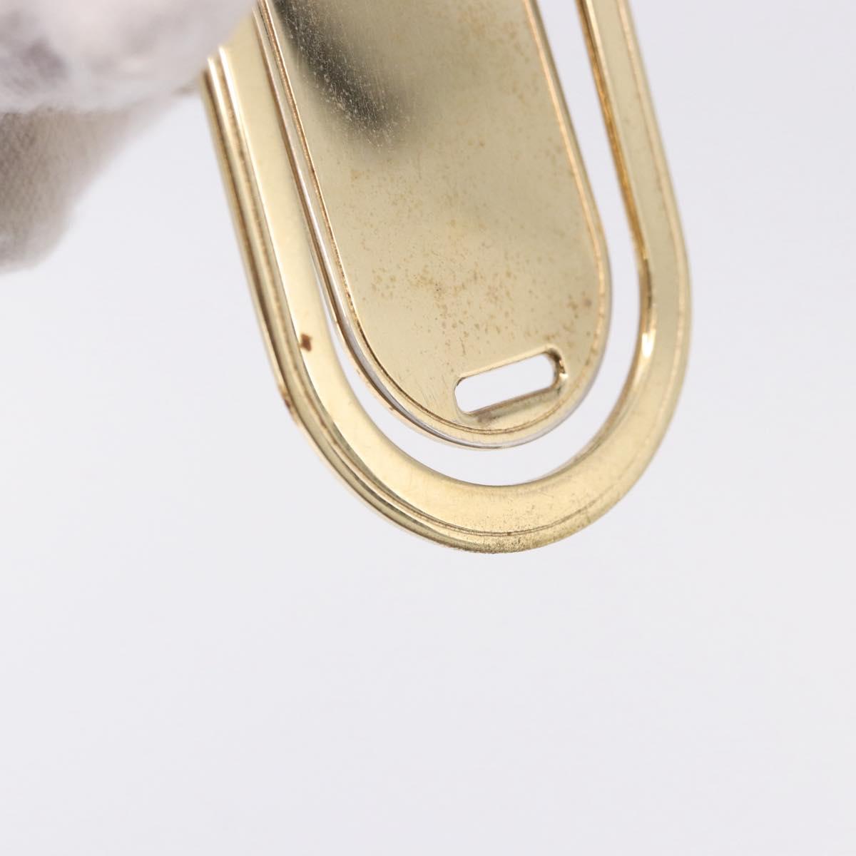 LOUIS VUITTON Pansavie Porto Address Money Clip metal Gold M64690 Auth BA15226