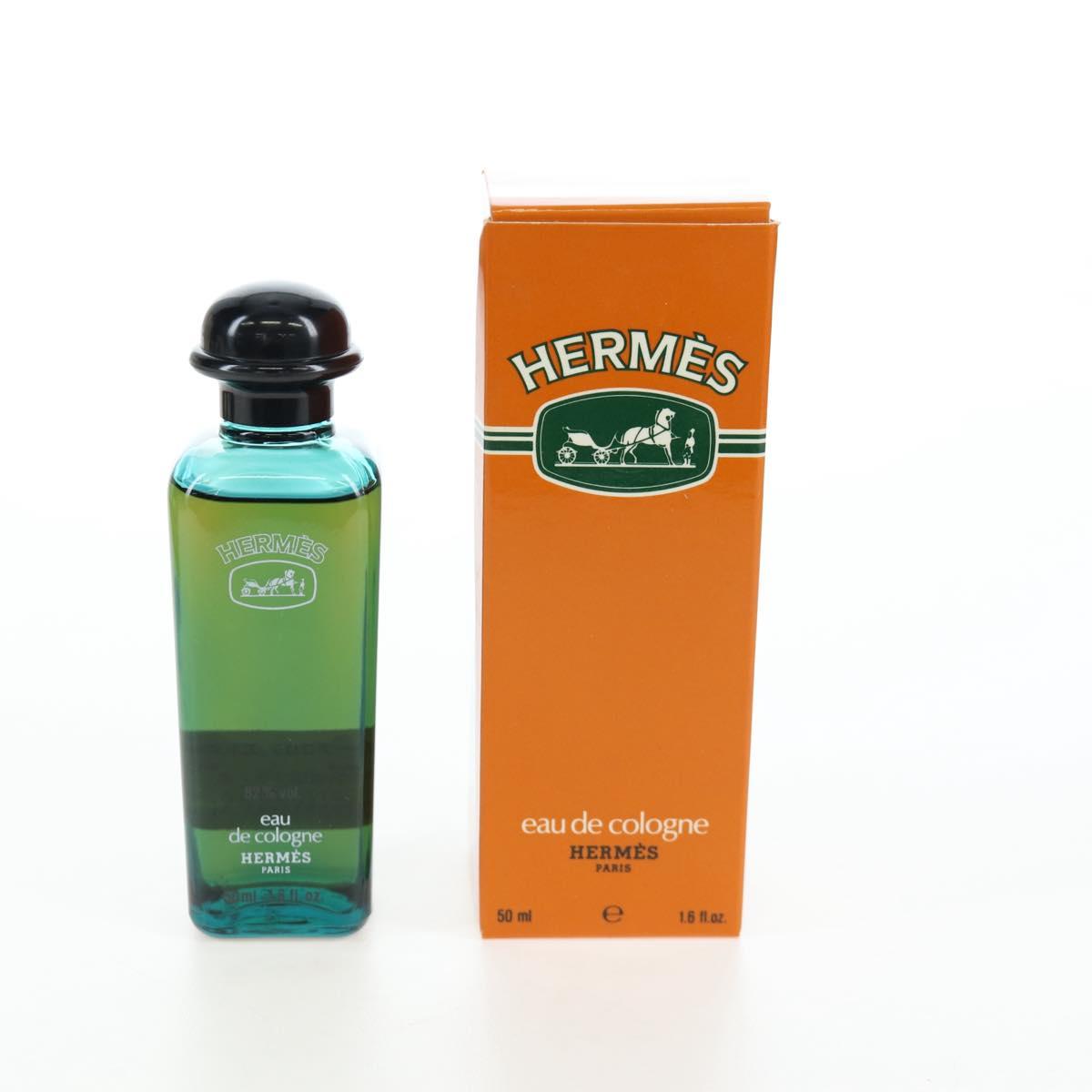 HERMES Eau de Cologne Golf Set perfume Leather White Auth BA15228V