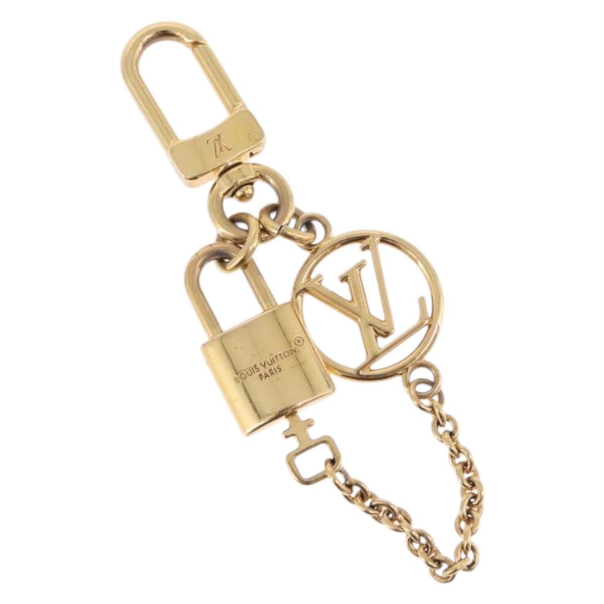 LOUIS VUITTON Micro Charm LV Padlock Charm metal Gold M01555 LV Auth BA15232V