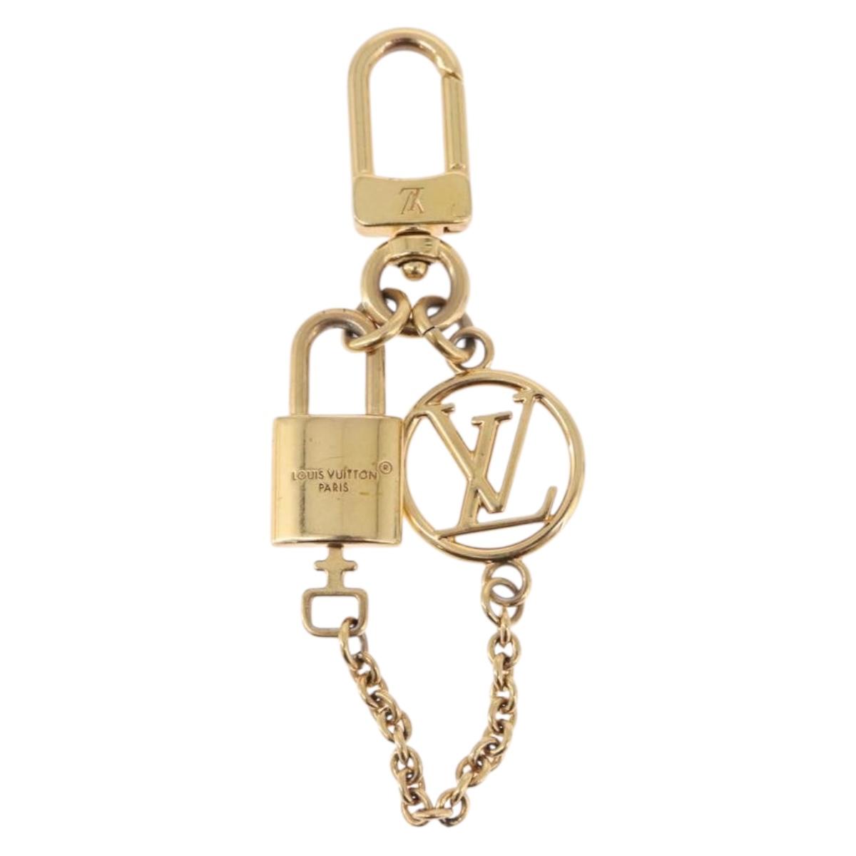 LOUIS VUITTON Micro Charm LV Padlock Charm metal Gold M01555 LV Auth BA15232V