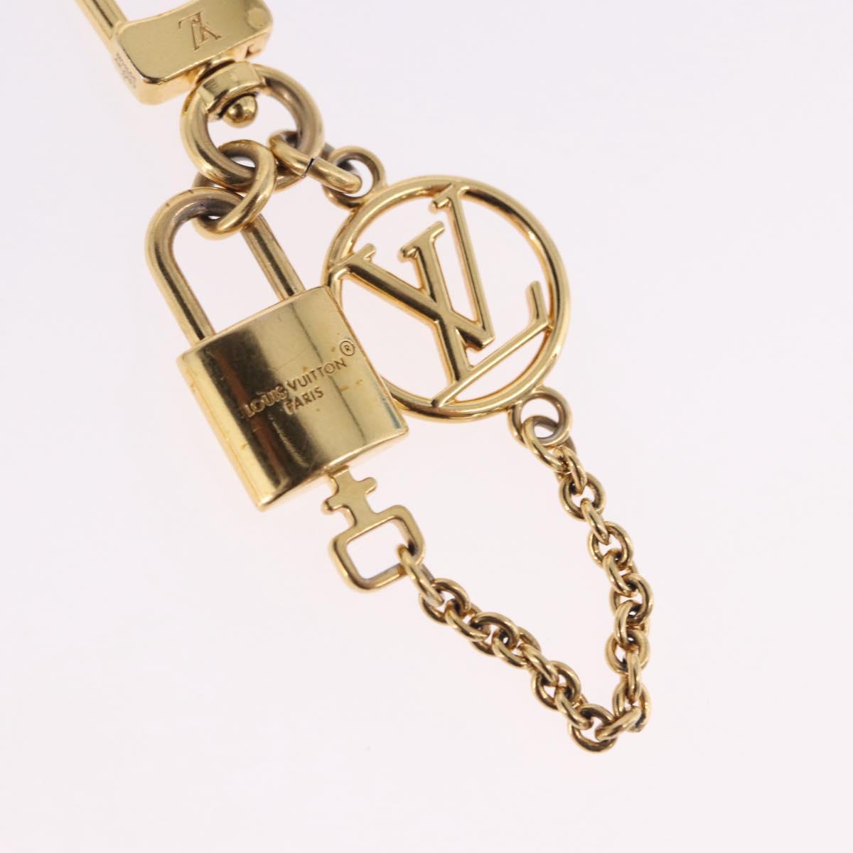 LOUIS VUITTON Micro Charm LV Padlock Charm metal Gold M01555 LV Auth BA15232V