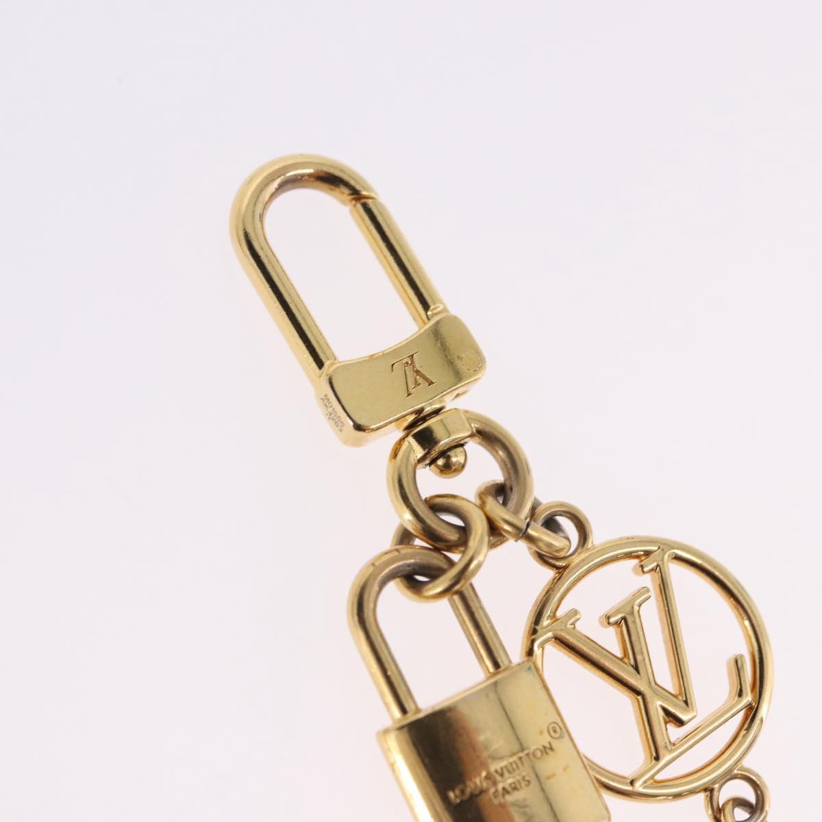 LOUIS VUITTON Micro Charm LV Padlock Charm metal Gold M01555 LV Auth BA15232V