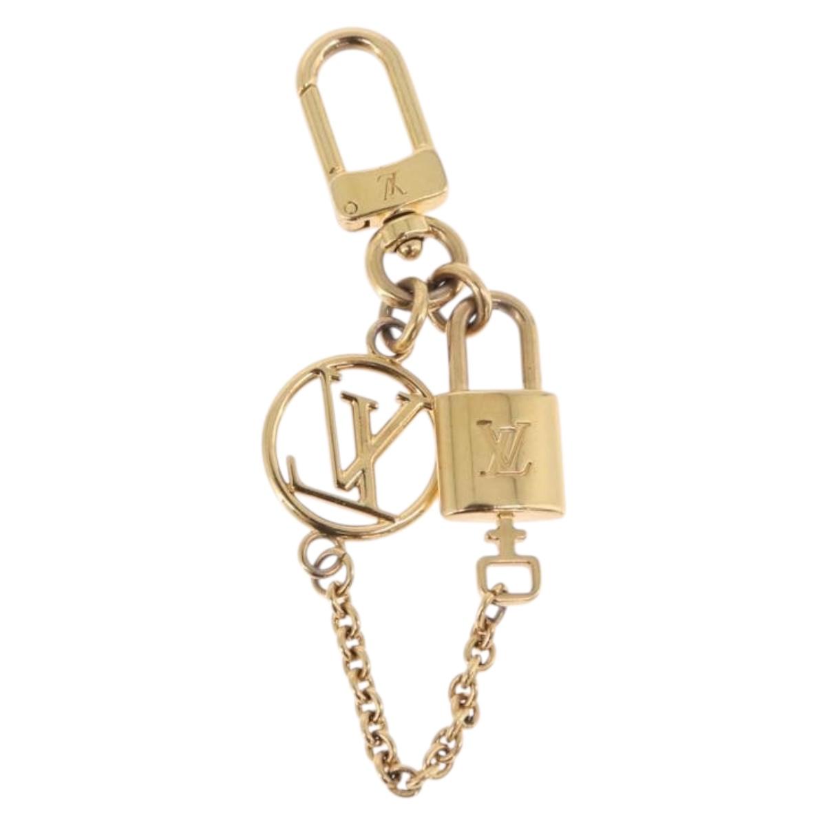 LOUIS VUITTON Micro Charm LV Padlock Charm metal Gold M01555 LV Auth BA15232V