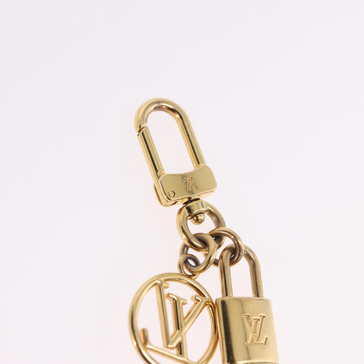 LOUIS VUITTON Micro Charm LV Padlock Charm metal Gold M01555 LV Auth BA15232V