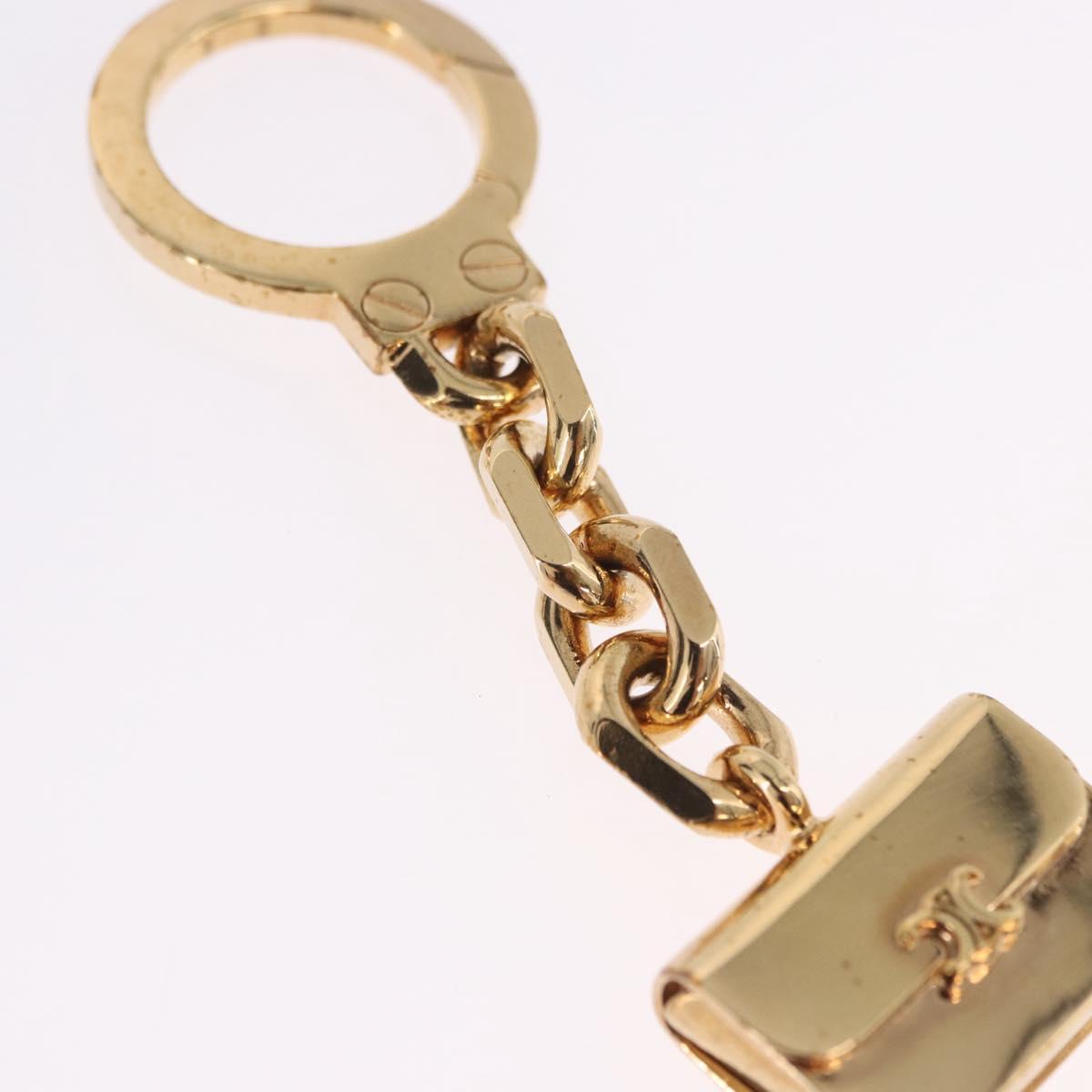 CELINE Triomphe Bag Charm metal Gold Auth BA15233V