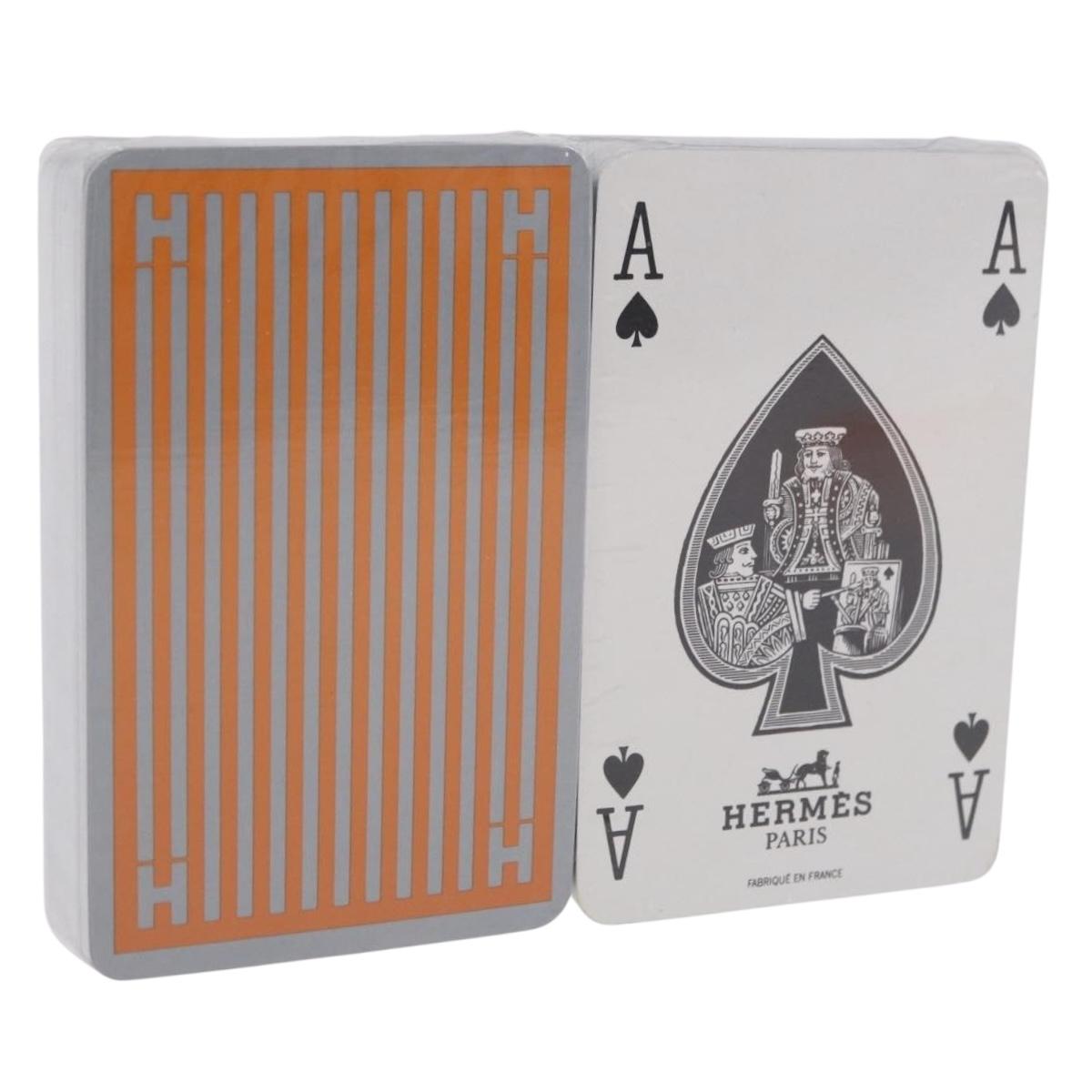 HERMES Playing Cards paper Silver Auth BA15237V
