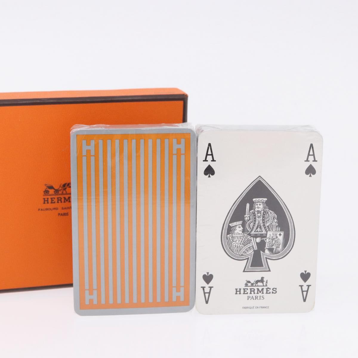 HERMES Playing Cards paper Silver Auth BA15237V