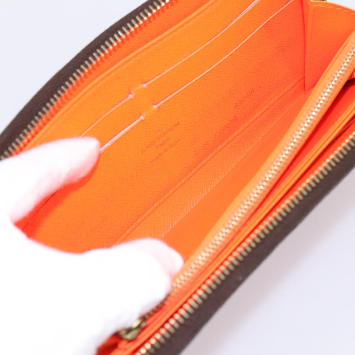 LOUIS VUITTON Monogram Graffiti Zippy Long Wallet Orange M93711 LV Auth BA15238