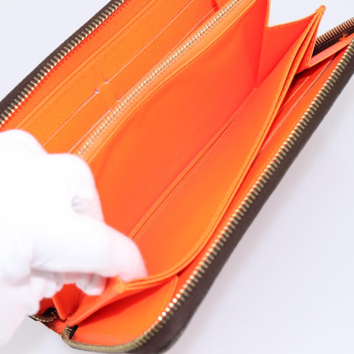 LOUIS VUITTON Monogram Graffiti Zippy Long Wallet Orange M93711 LV Auth BA15238