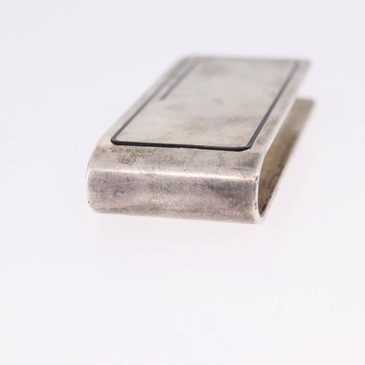 HERMES Money Clip Ag925 Silver Auth BA15239