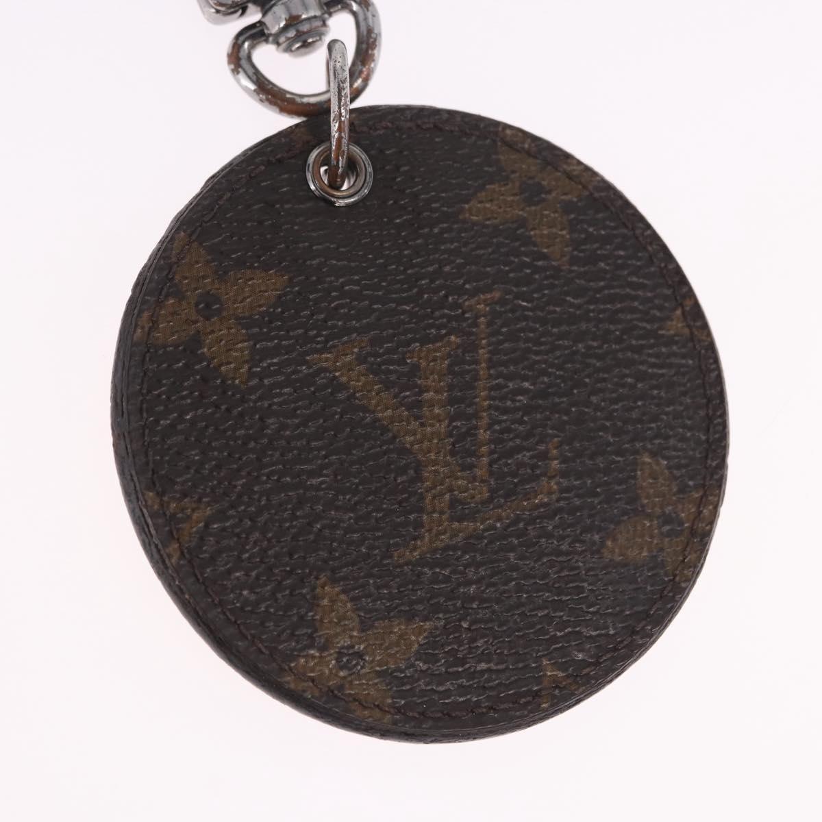 LOUIS VUITTON Monogram Porte Cles Round Monogram Logo Charm M68300 Auth BA15242
