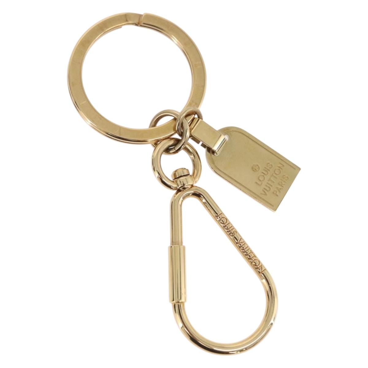 LOUIS VUITTON Porte Cles Mini Travel Key Holder metal Gold M65996 Auth BA15244V