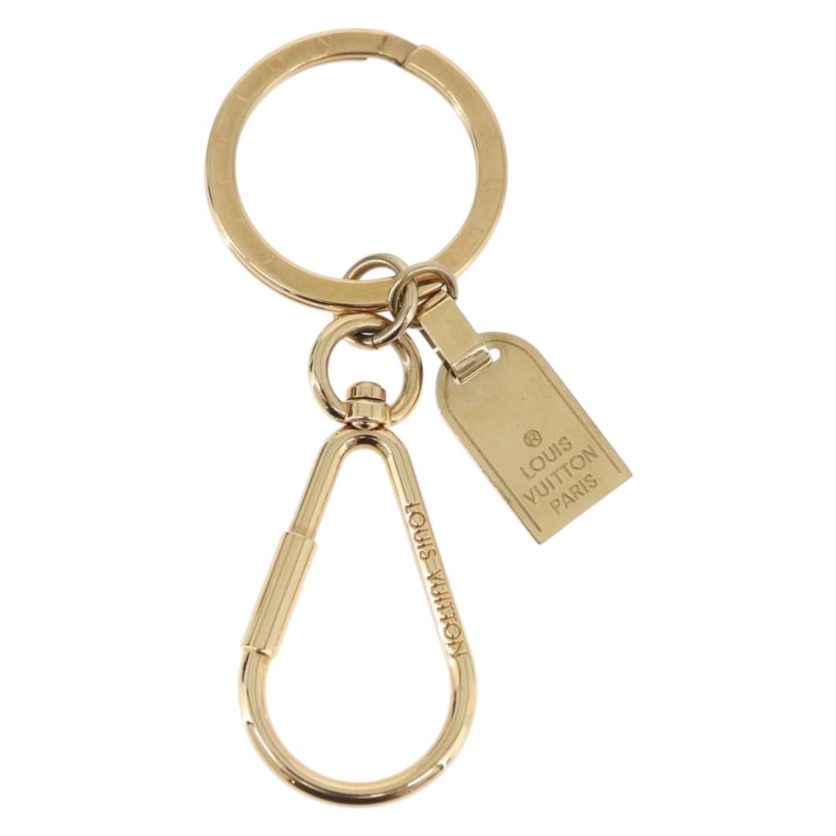 LOUIS VUITTON Porte Cles Mini Travel Key Holder metal Gold M65996 Auth BA15244V