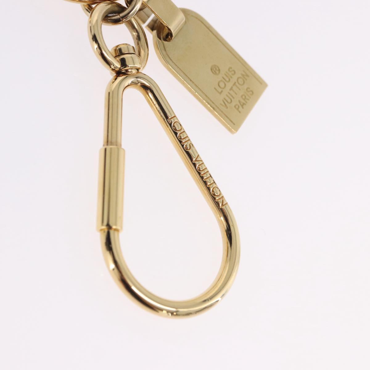 LOUIS VUITTON Porte Cles Mini Travel Key Holder metal Gold M65996 Auth BA15244V