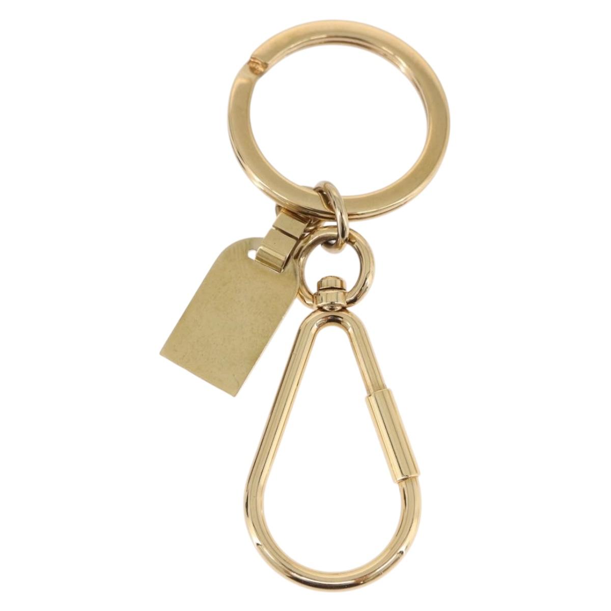 LOUIS VUITTON Porte Cles Mini Travel Key Holder metal Gold M65996 Auth BA15244V