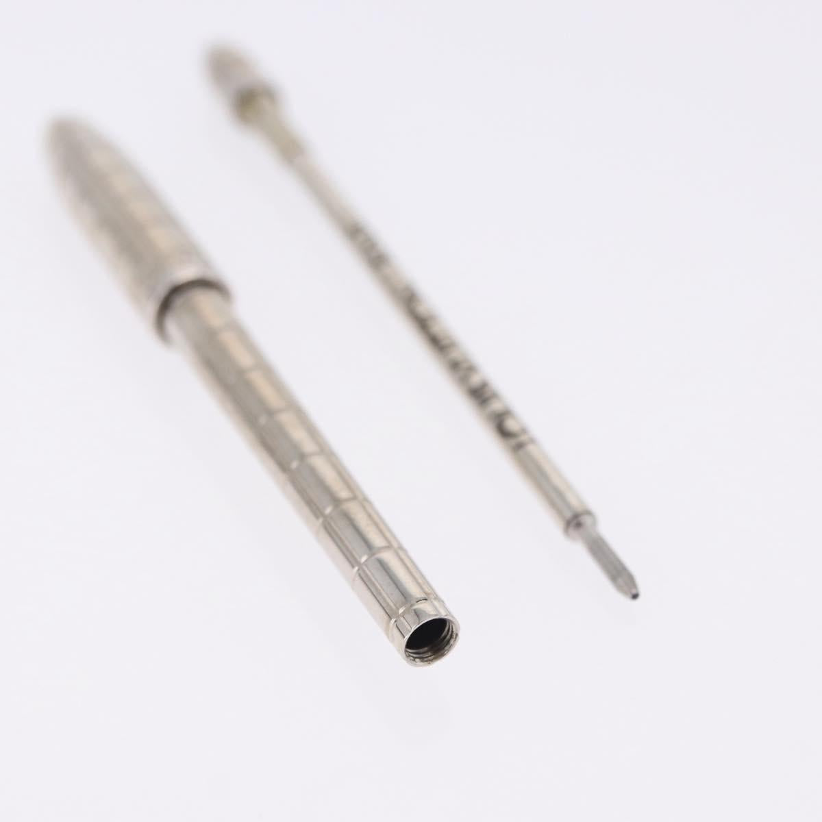 LOUIS VUITTON Styro Agenda Ballpoint Pen metal Silver LV Auth BA15245
