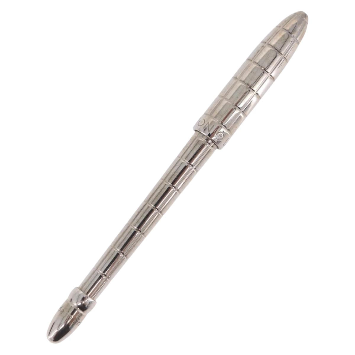 LOUIS VUITTON Styro Agenda Ballpoint Pen metal Silver LV Auth BA15245