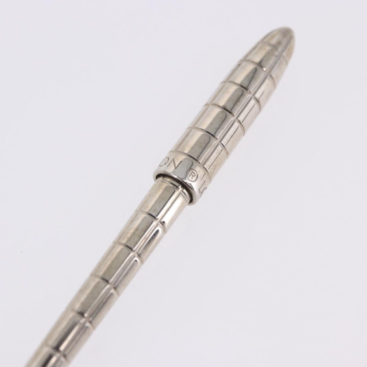 LOUIS VUITTON Styro Agenda Ballpoint Pen metal Silver LV Auth BA15245