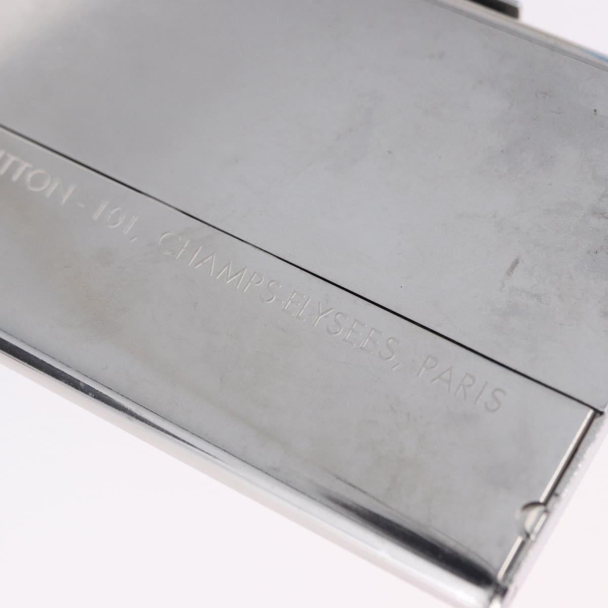 LOUIS VUITTON Porte Cartes Champs Elysees Card Case Silver M65227 Auth BA15246