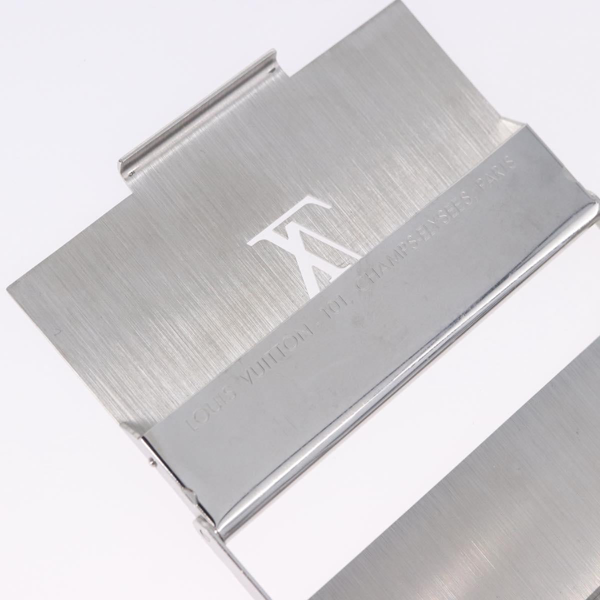 LOUIS VUITTON Porte Cartes Champs Elysees Card Case Silver M65227 Auth BA15246