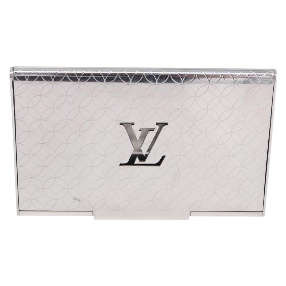 LOUIS VUITTON Porte Cartes Champs Elysees Card Case Silver M65227 Auth BA15246
