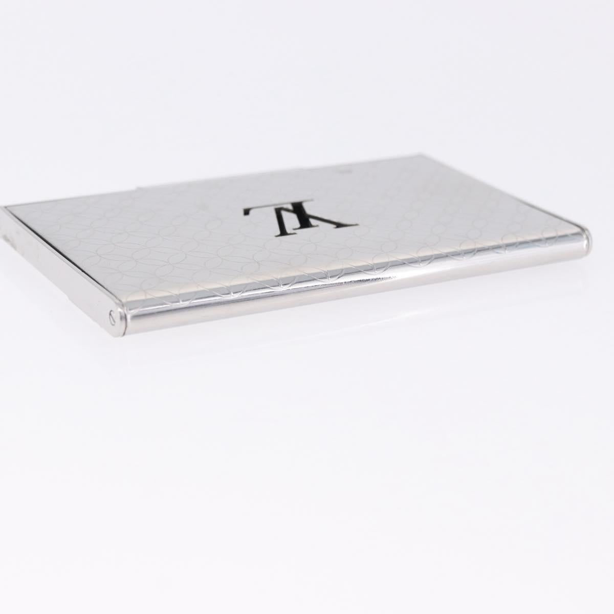 LOUIS VUITTON Porte Cartes Champs Elysees Card Case Silver M65227 Auth BA15246