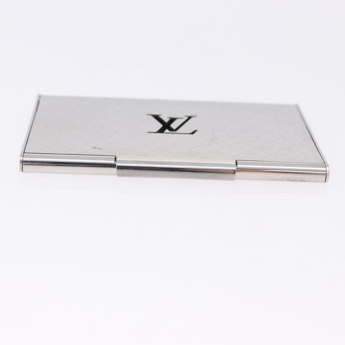 LOUIS VUITTON Porte Cartes Champs Elysees Card Case Silver M65227 Auth BA15246