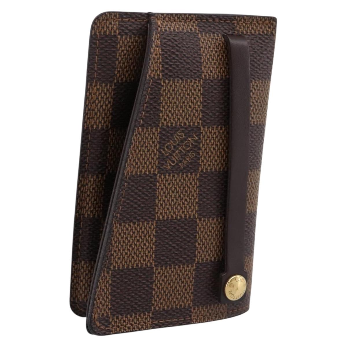 LOUIS VUITTON Damier Ebene Clochette GM Key Case N42240 LV Auth BA15251