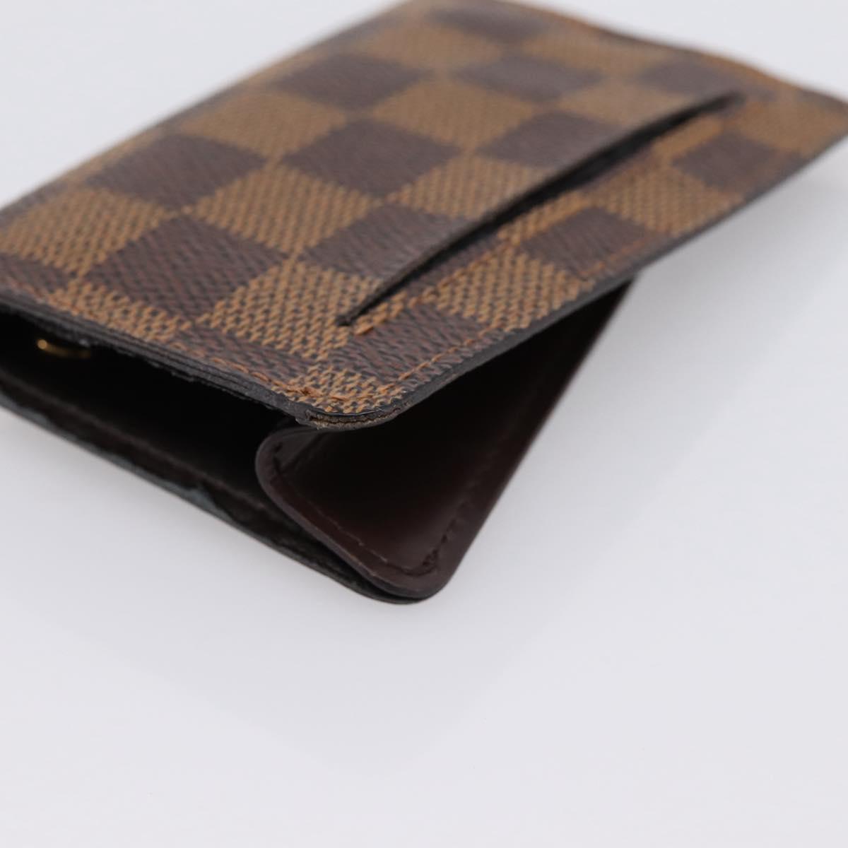 LOUIS VUITTON Damier Ebene Clochette GM Key Case N42240 LV Auth BA15251