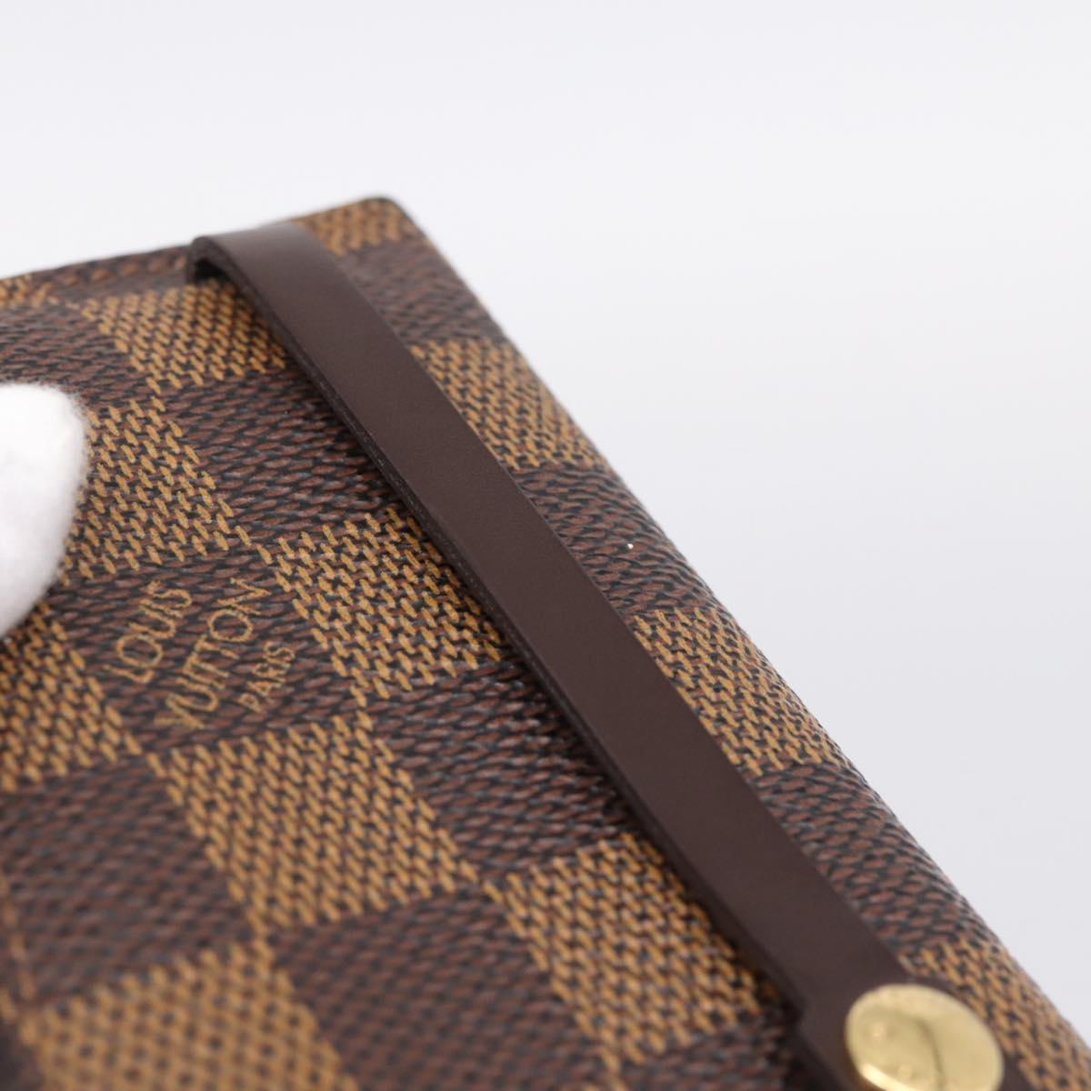 LOUIS VUITTON Damier Ebene Clochette GM Key Case N42240 LV Auth BA15251