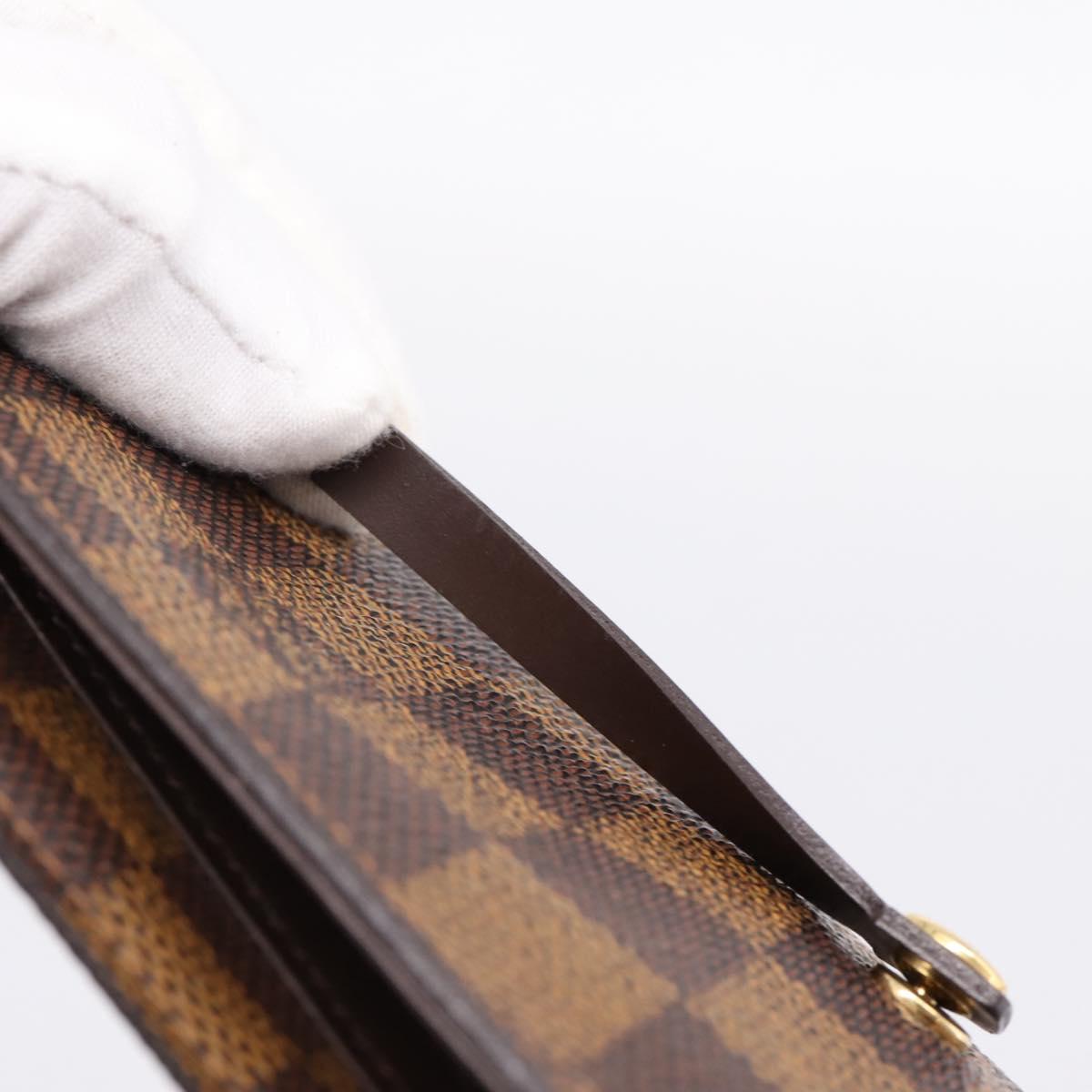 LOUIS VUITTON Damier Ebene Clochette GM Key Case N42240 LV Auth BA15251