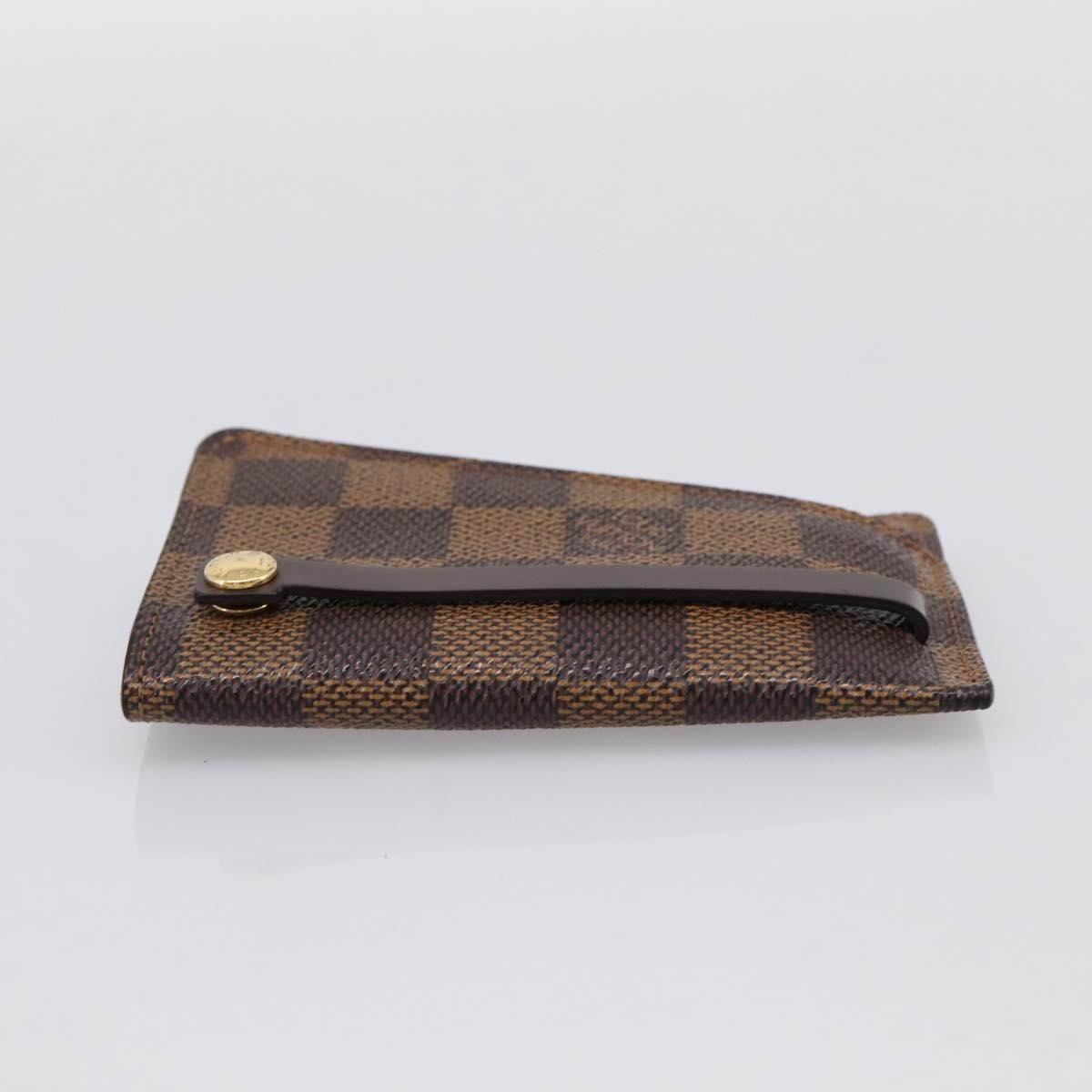 LOUIS VUITTON Damier Ebene Clochette GM Key Case N42240 LV Auth BA15251