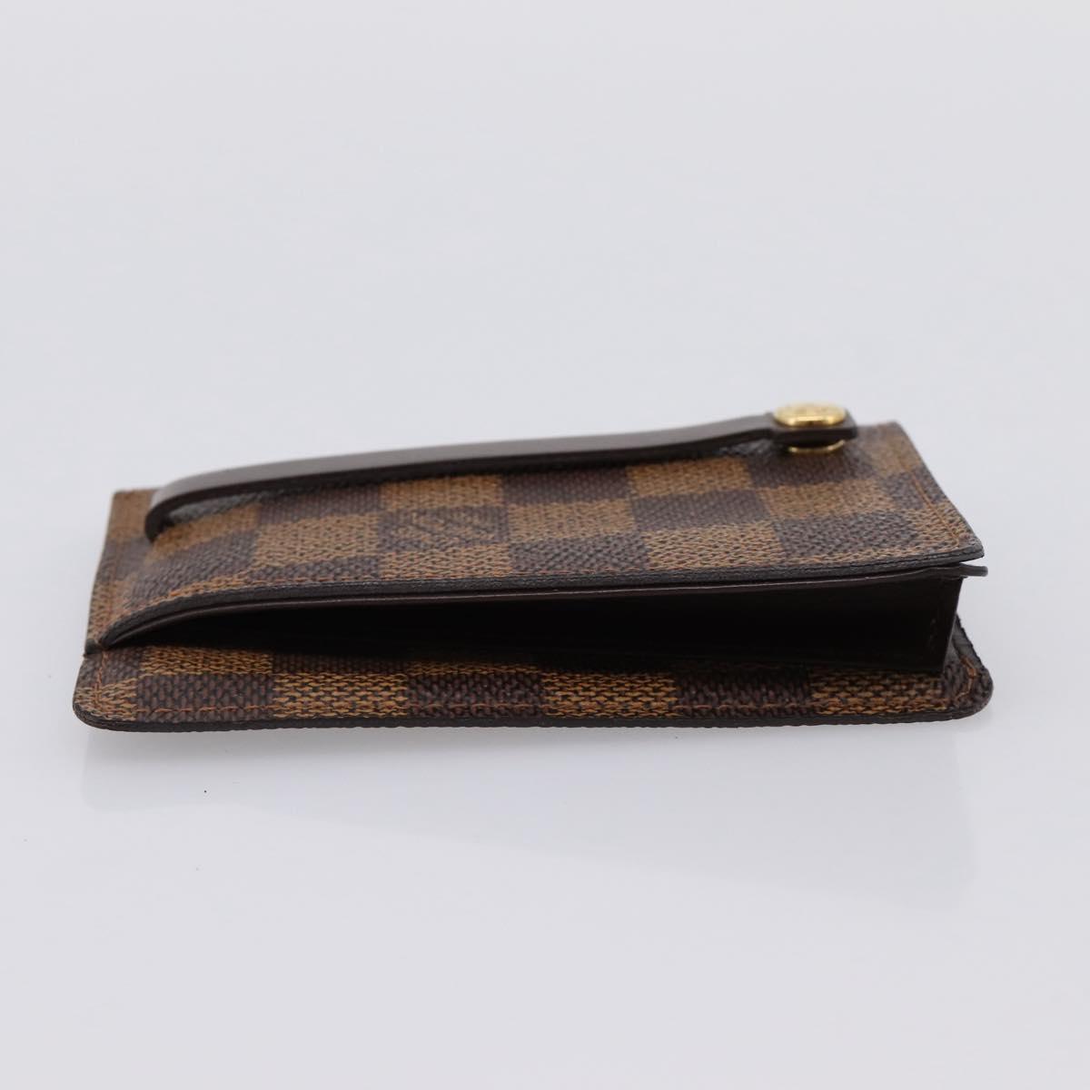 LOUIS VUITTON Damier Ebene Clochette GM Key Case N42240 LV Auth BA15251
