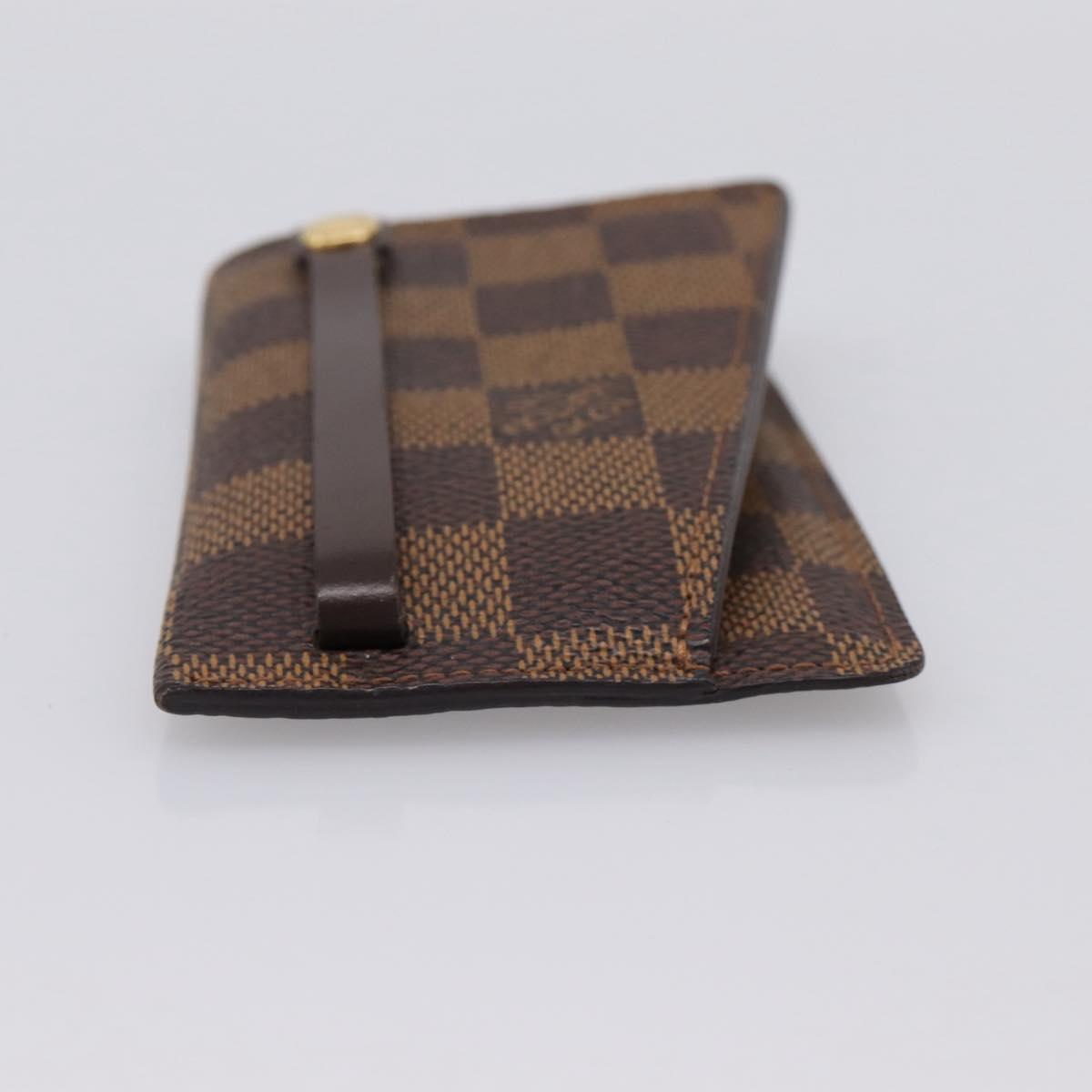 LOUIS VUITTON Damier Ebene Clochette GM Key Case N42240 LV Auth BA15251