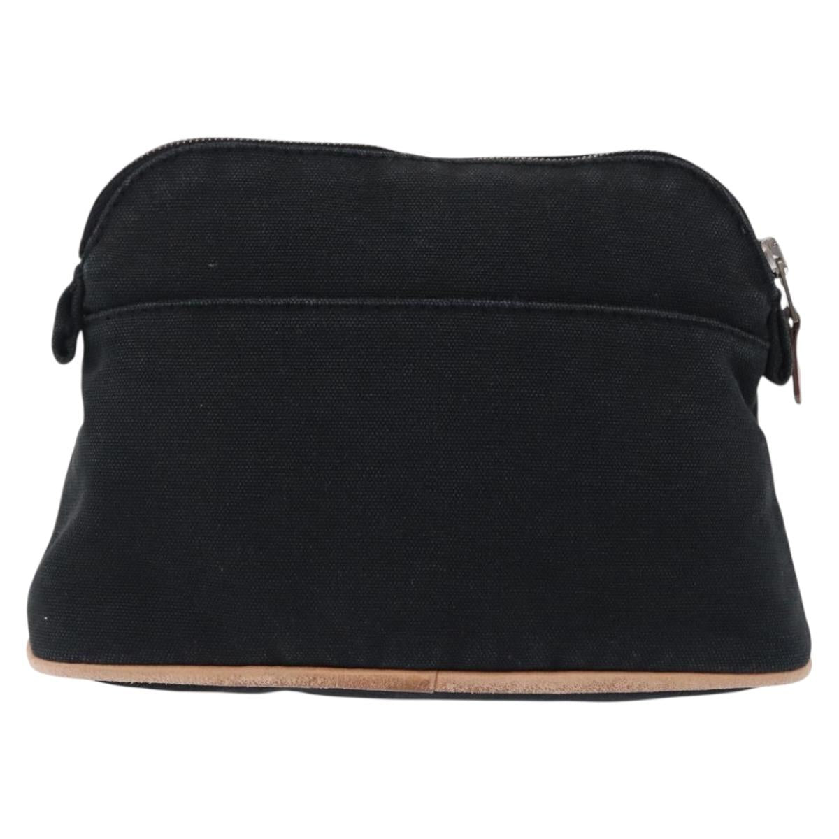HERMES Bolide PM Pouch Cotton Black Auth BA15257