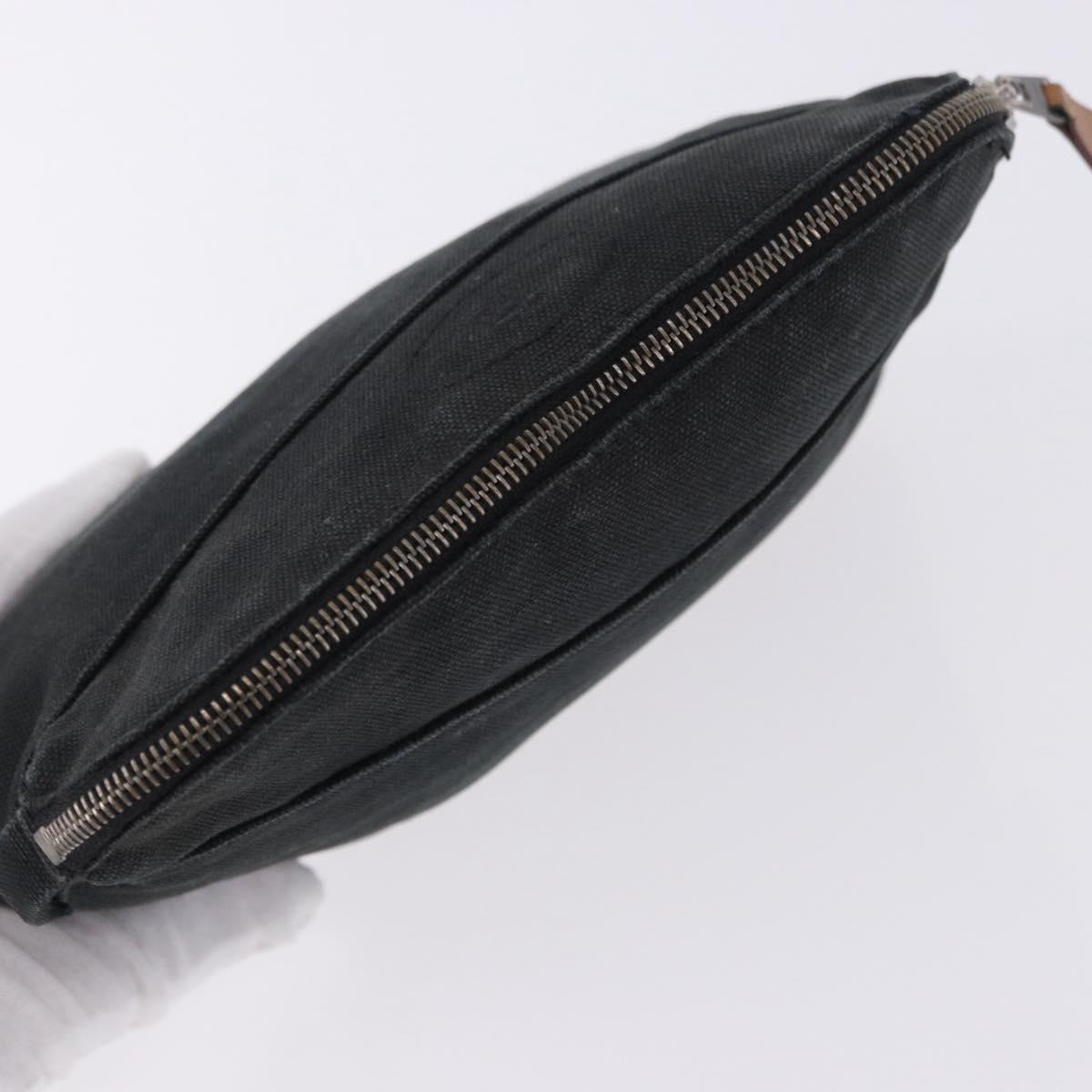HERMES Bolide PM Pouch Cotton Black Auth BA15257