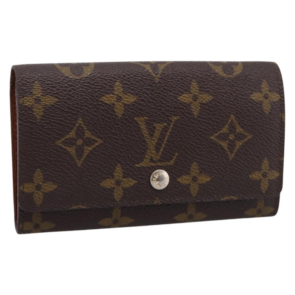 LOUIS VUITTON Monogram Porte Monnaie Billets Tresor Wallet M61730 Auth BA15260