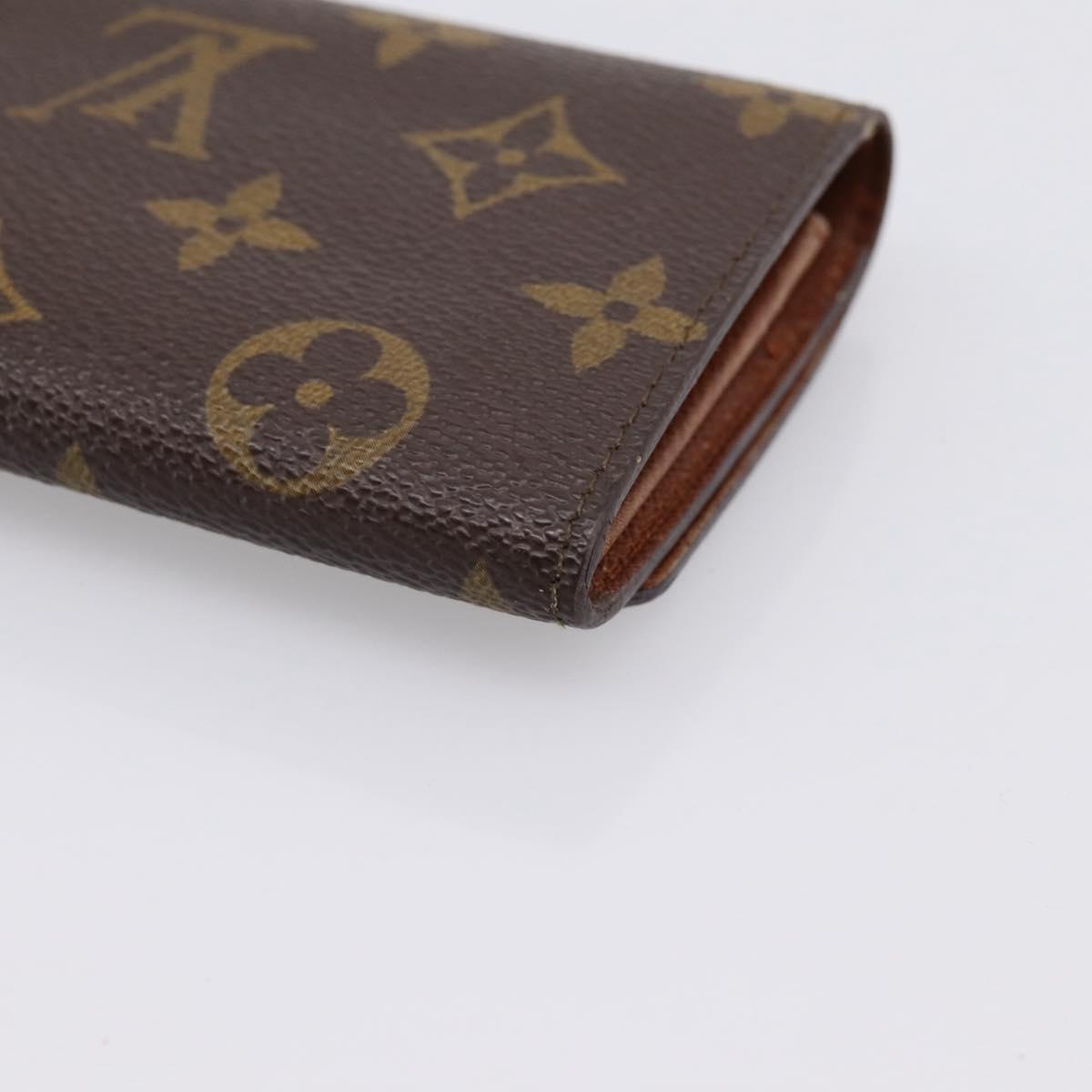 LOUIS VUITTON Monogram Porte Monnaie Billets Tresor Wallet M61730 Auth BA15260