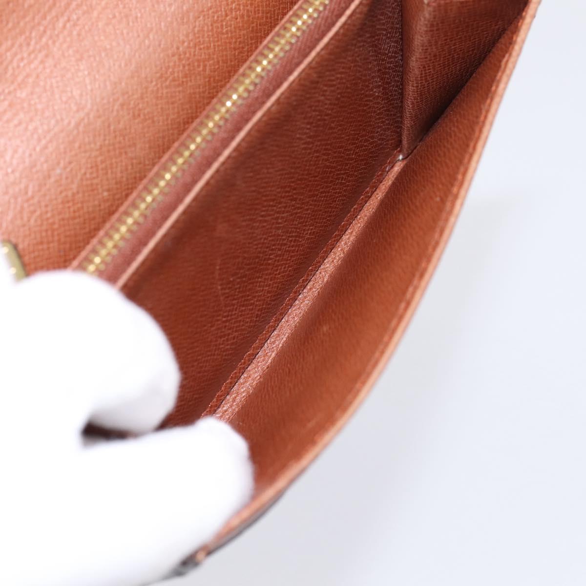 LOUIS VUITTON Monogram Porte Monnaie Billets Tresor Wallet M61730 Auth BA15260