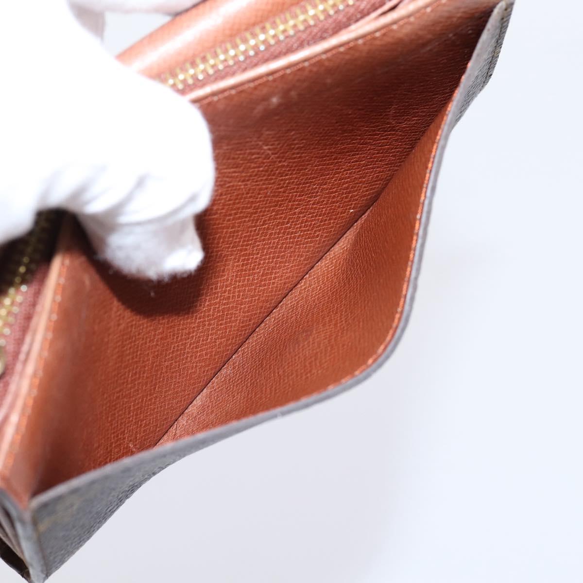 LOUIS VUITTON Monogram Porte Monnaie Billets Tresor Wallet M61730 Auth BA15260