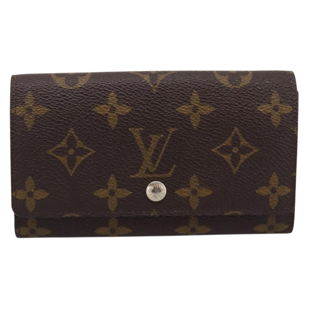 LOUIS VUITTON Monogram Porte Monnaie Billets Tresor Wallet M61730 Auth BA15260