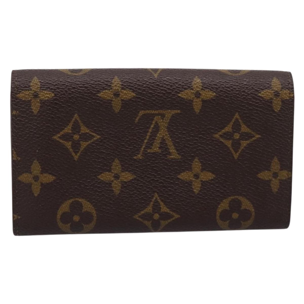 LOUIS VUITTON Monogram Porte Monnaie Billets Tresor Wallet M61730 Auth BA15260