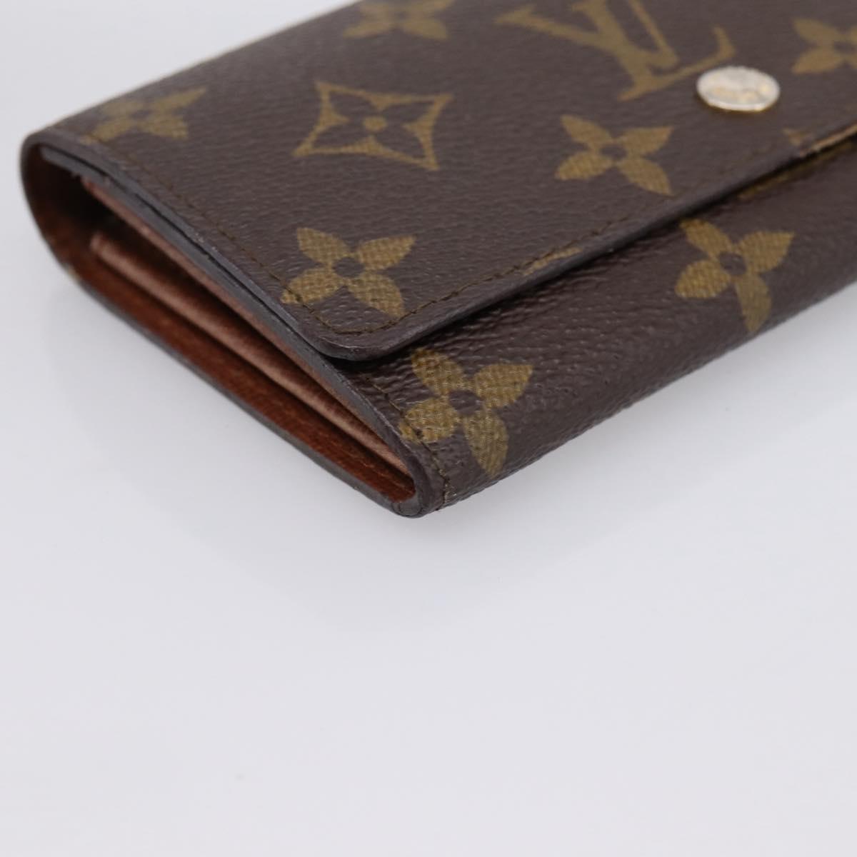 LOUIS VUITTON Monogram Porte Monnaie Billets Tresor Wallet M61730 Auth BA15260