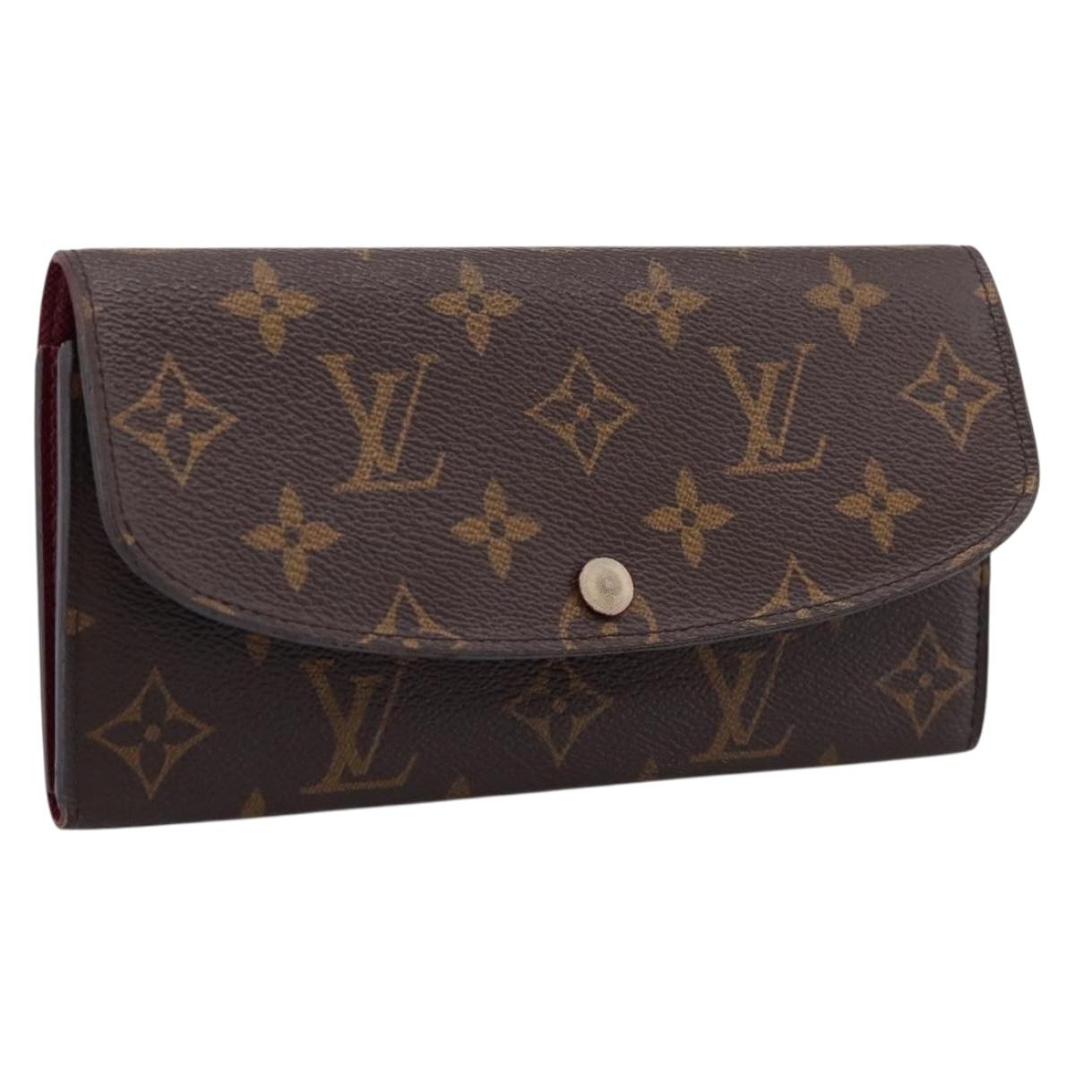 LOUIS VUITTON Monogram Portefeuille Emilie Wallet Fuchsia M60697 Auth BA15262