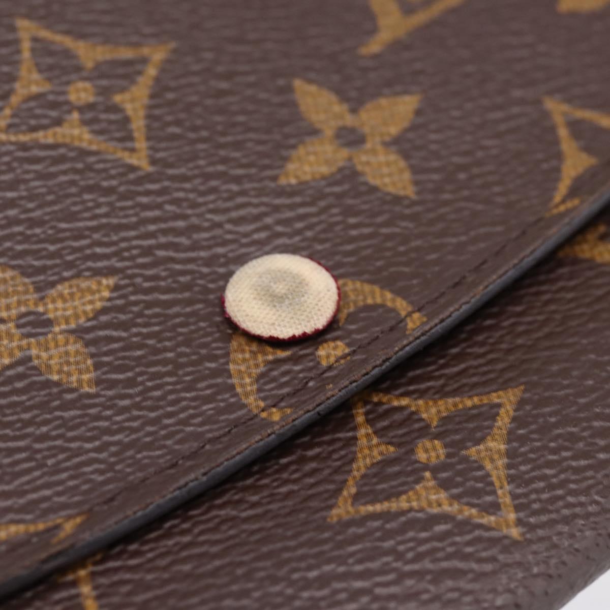 LOUIS VUITTON Monogram Portefeuille Emilie Wallet Fuchsia M60697 Auth BA15262
