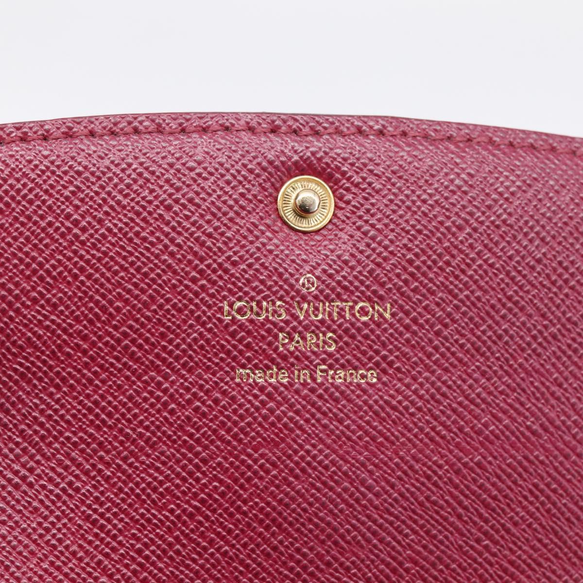 LOUIS VUITTON Monogram Portefeuille Emilie Wallet Fuchsia M60697 Auth BA15262