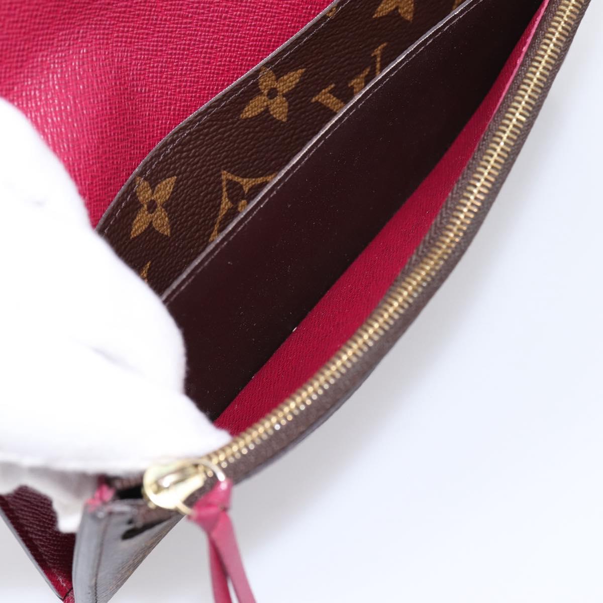 LOUIS VUITTON Monogram Portefeuille Emilie Wallet Fuchsia M60697 Auth BA15262