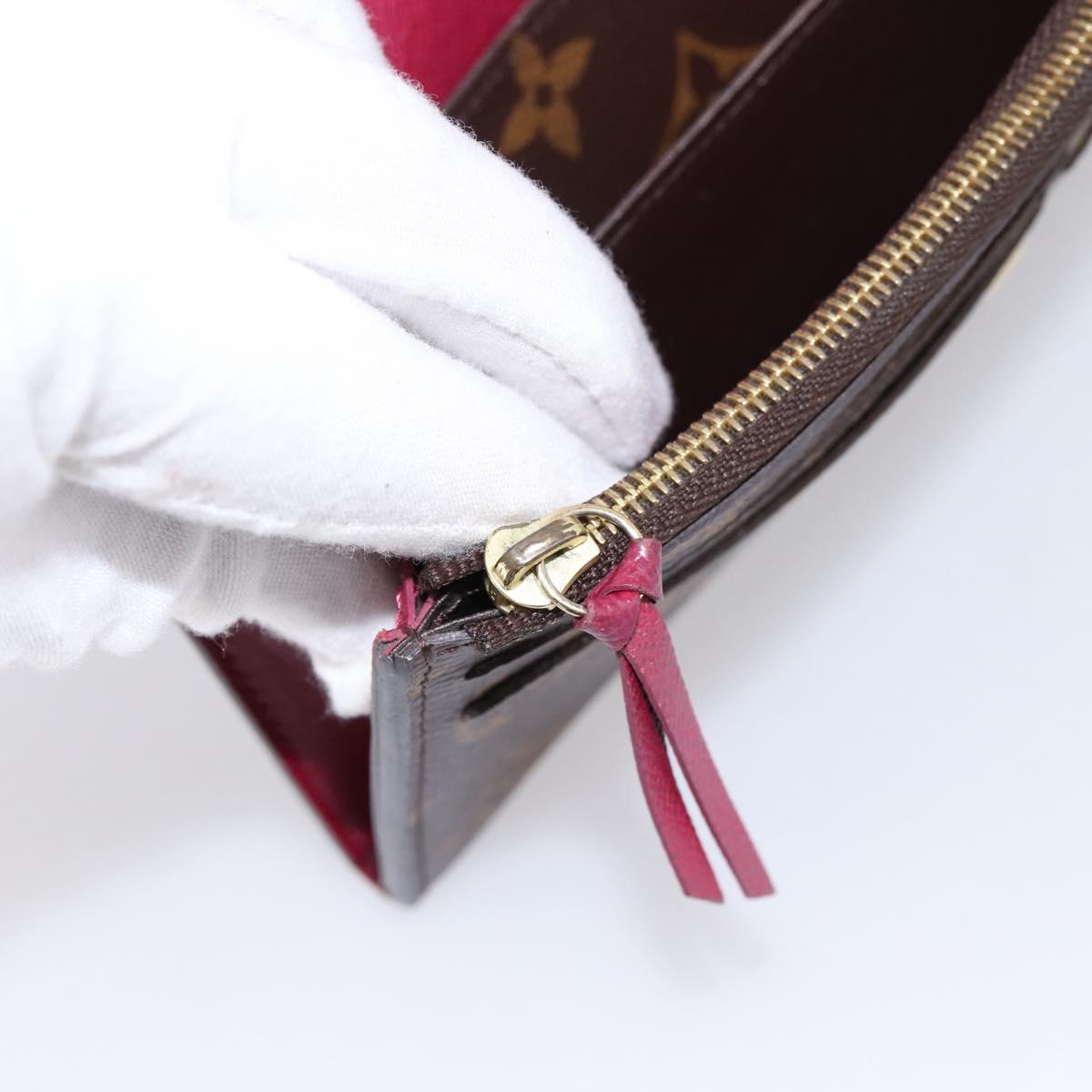 LOUIS VUITTON Monogram Portefeuille Emilie Wallet Fuchsia M60697 Auth BA15262